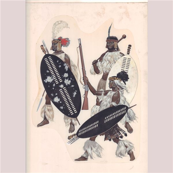 Angus McBride, Original Gouache Illustration Osprey Publishing, Zulu Wars