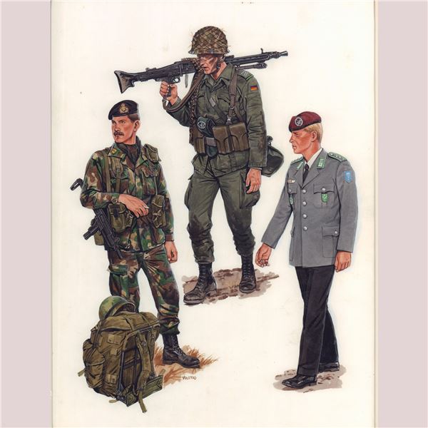 Ron Volstad, Original Gouache Illustration for Osprey - Bundeswehr Soldiers