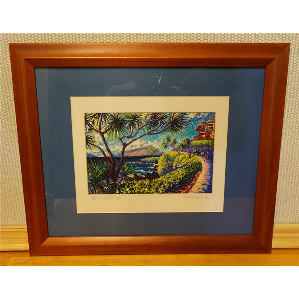 Giclee Print, Life in Wailea Ltd. Ed. 20/30 by Julia L. Copeland, Matted & Framed 23.5"x19.5"