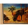 Image 3 : Giclee Print, Canoe Paddles, Signed by Artist Peggy Chun, Matted & Framed 23.5" x 19.5"