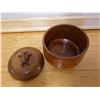 Image 3 : Wooden Calabash Bowl w/ Hand-Carved Turtle on Lid, Signed by L.K. Antonio 2005, Approx. 5" Dia, 5"H