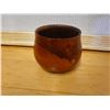 Image 3 : Wooden Kou Shaped Calabash Bowl w/ Pewa & Resin Repairs  5.5" Dia, 4"H
