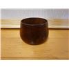 Image 2 : Wooden Kou Shaped Calabash Bowl w/ Old Resin Repair  4.5" Dia, 3"H
