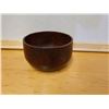 Image 3 : Heavy Hand-Turned Wooden Calabash Bowl w/ Crack & Old Resin Repair  8.5" Dia, 5"H