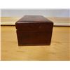 Image 10 : Antique Wooden Rectangular Box w/ Hinged Lid & Inlay Top, Interior Appears to be Lined w/ Milk Glass