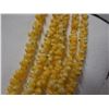 Image 2 : Six-Strand Yellow South Seas Shell Lei Necklace w/ Cowrie Shell Closure 34"L