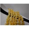 Image 3 : Six-Strand Yellow South Seas Shell Lei Necklace w/ Cowrie Shell Closure 34"L