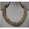 Image 1 : Large Shell Lei Necklace, Gray w/ Orange Tips 1" Dia, 24"L