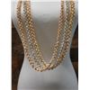 Image 2 : Niihau 3-Strand Tri-Color Kipona Lei w/ Cowrie Fastener, UliUli Shells & COA 40"L