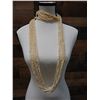 Image 14 : Niihau 10-Strand Pololei Lei Hula Length w/ Cowrie Clip, Laiki Shells & COA 54"L