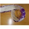 Image 9 : Vintage Purple & White Feather Lei 24"L (feathers stitched onto flannel backing)