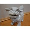 Image 8 : White Chinese Guardian Lion Fu Dog Statue 15" x 8" x 11"H