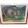 Image 2 : Large Watercolor Painting Signed by Artist Susan Cardenas, Wood Framed 35.5" x 27.5"