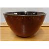 Image 1 : Ceramic Cinnabar Glaze Bowl w/ Mercury Interior 13" Dia, 8"H