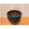 Image 2 : Large Ceramic Blue Glazed Koi Garden Pot 15" Dia, 14"H