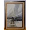 Image 2 : Lady in the Rain Artwork Signed by Hiroshi Tagami 1982, Framed 30" x 42"