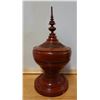Image 1 : Vintage Burmese Hsun-ok Red Lacquer 2-Piece Temple Offering Vessel 11" Dia, 24"H