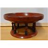 Image 1 : Vintage Burmese Red Lacquer  "Kalat" Offering Tray 15.5" Dia, 8"H