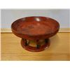 Image 2 : Vintage Burmese Red Lacquer  "Kalat" Offering Tray 15.5" Dia, 8"H