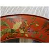 Image 2 : Round Hand-Painted Chinese Wall Mirror w/ Monkey Décor