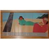 Image 1 : Bishop Museum Diptych Print Hand-Signed by Pegge Hopper, Unframed 36" x 19"