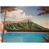 Image 8 : Art Print, Waikiki w/ Diamond Head, Framed 23" x 17.5", Has Surface Wear