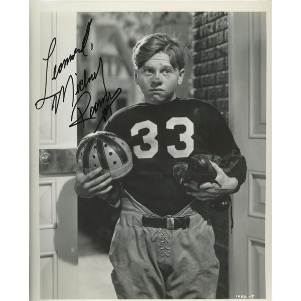 Mickey Rooney signed photo. GFA Authenticated