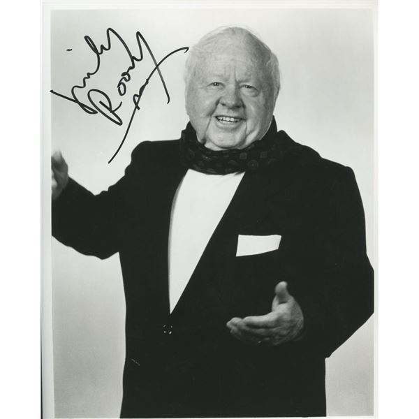 Mickey Rooney signed photo. GFA Authenticated