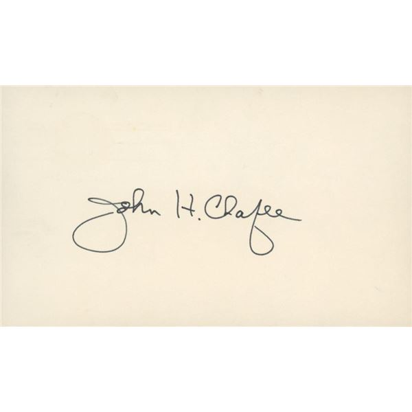Secretary Of The Navy John Chafee signature cut