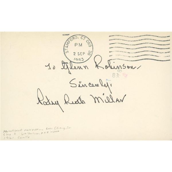 The Hunchback of Notre dame Patsy Ruth Miller signed note