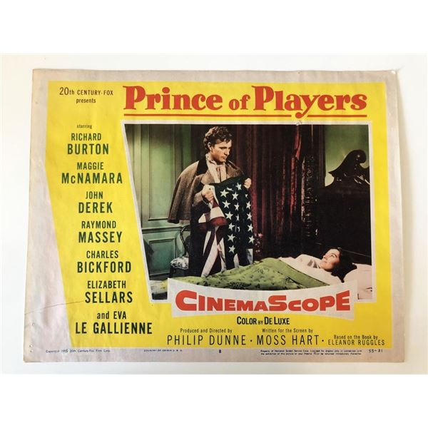 Prince of Players  original 1955 vintage lobby card