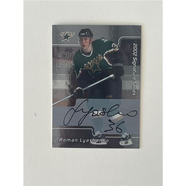 Dallas Stars Roman Lyashenko 2002 Signature Series #036 signed trading card