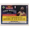 Image 1 : James Worthy Lakers Facsimile Signed Topps Basketball Card 1993