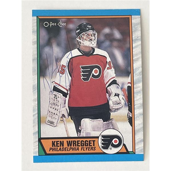 Philadelphia Flyers Ken Wregget 1989 O-Pee-Chee #225 signed trading card