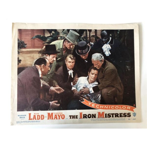 The Iron Mistress original 1952 vintage lobby card