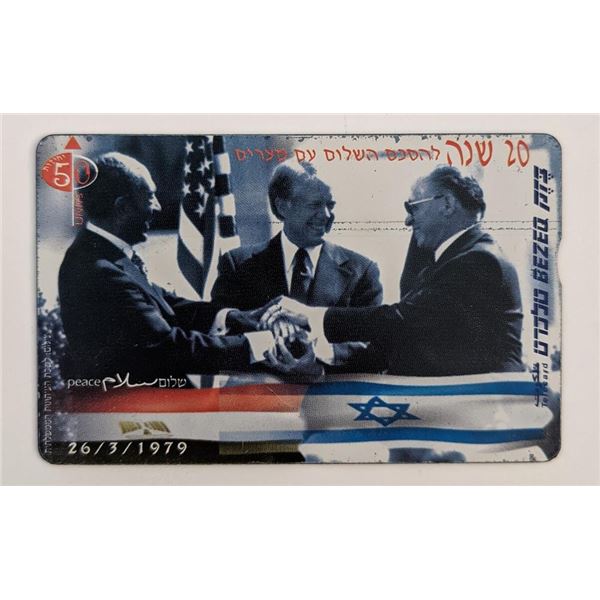 Jimmy Carter Middle East Peace Settlement 1979 Commemorative Telecard