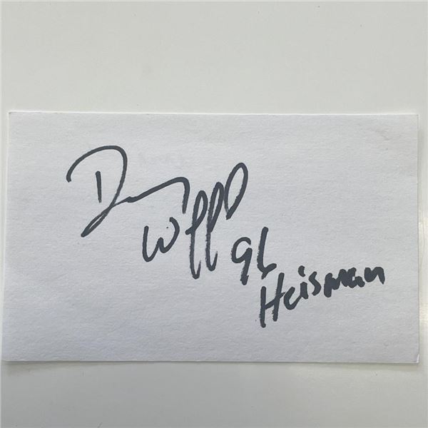 1996 Heisman Trophy Winner Danny Wuerffel original signature