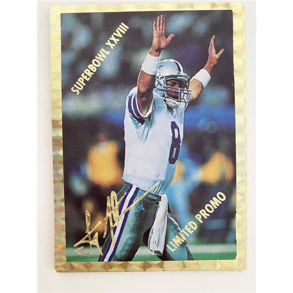 Troy Aikman Dallas Cowboys Superbowl XXVIII Limited Promo NFL Football Card