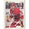 Image 1 : Detroit Red Wings Mike Sillinger 91-92 Upper Deck #457 signed trading card