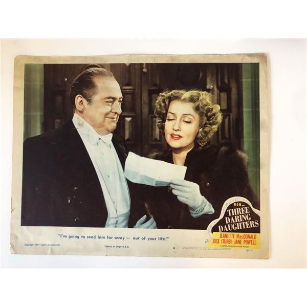 Three Daring Daughters original 1948 vintage lobby card
