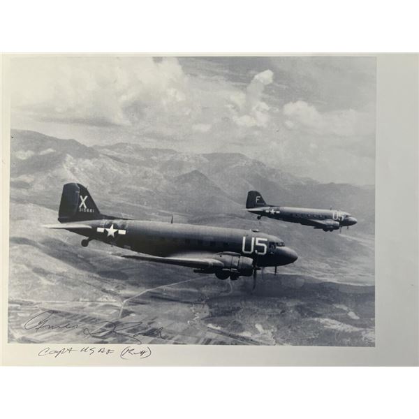 WWII pilot Arnold Cook signed photo