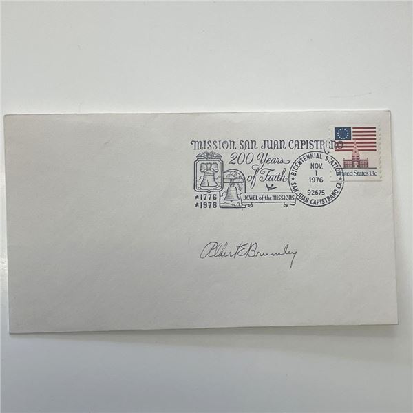 Composer Albert E. Brumley signed San Juan Capistrano Mission 200th Anniversary 1976 First Day Cover
