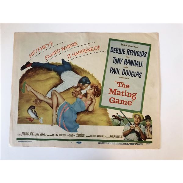 The Mating Game original 1959 vintage lobby card