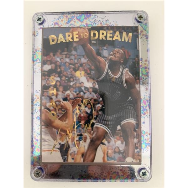 Shaq Dare to Dream Facsimile Signed Framed Basketball Card