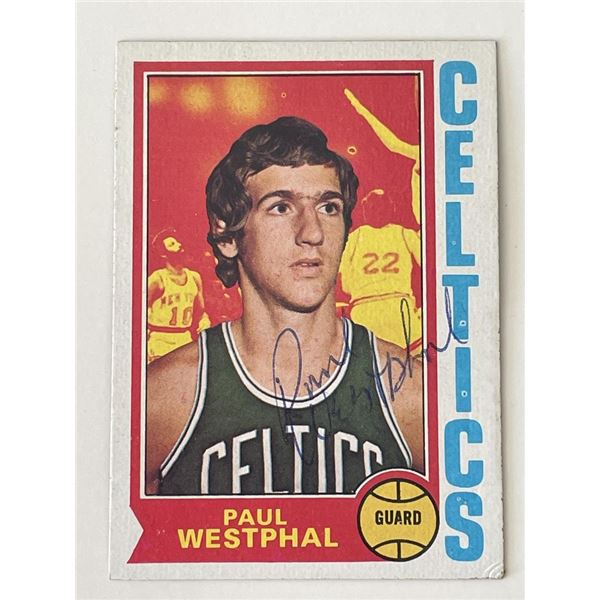 Celtics Paul Westphal signed 1974 Topps trading card