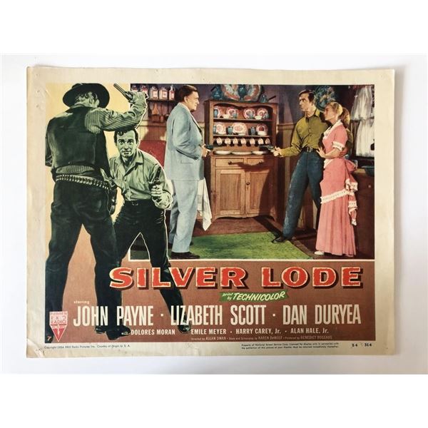 Silver Lode original 1954 vintage lobby card