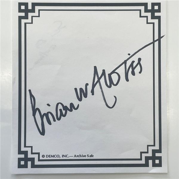 Writer Brian Aldiss original signature