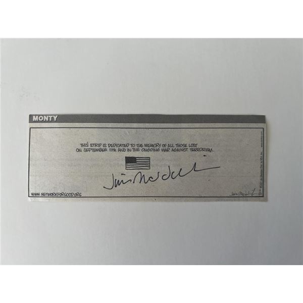 Cartoonist Jim Meddick original signature