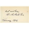 Image 1 : Archibald Cox signed note dated January 1978