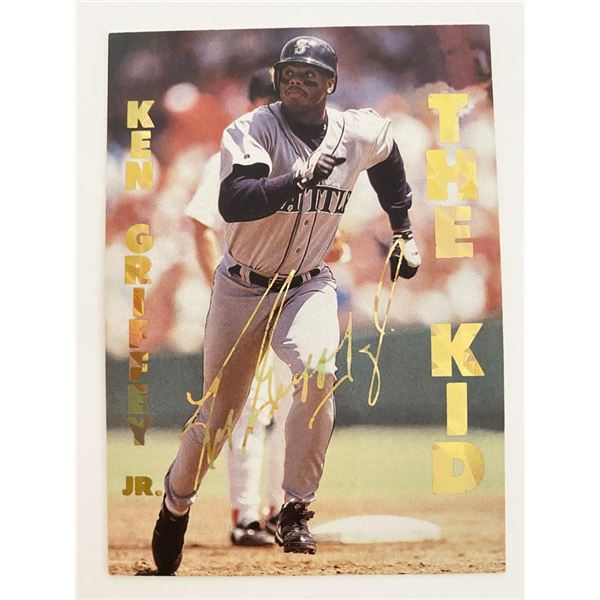 Ken Griffey Jr. The Kid Mariners Facsimile Signed Baseball Card